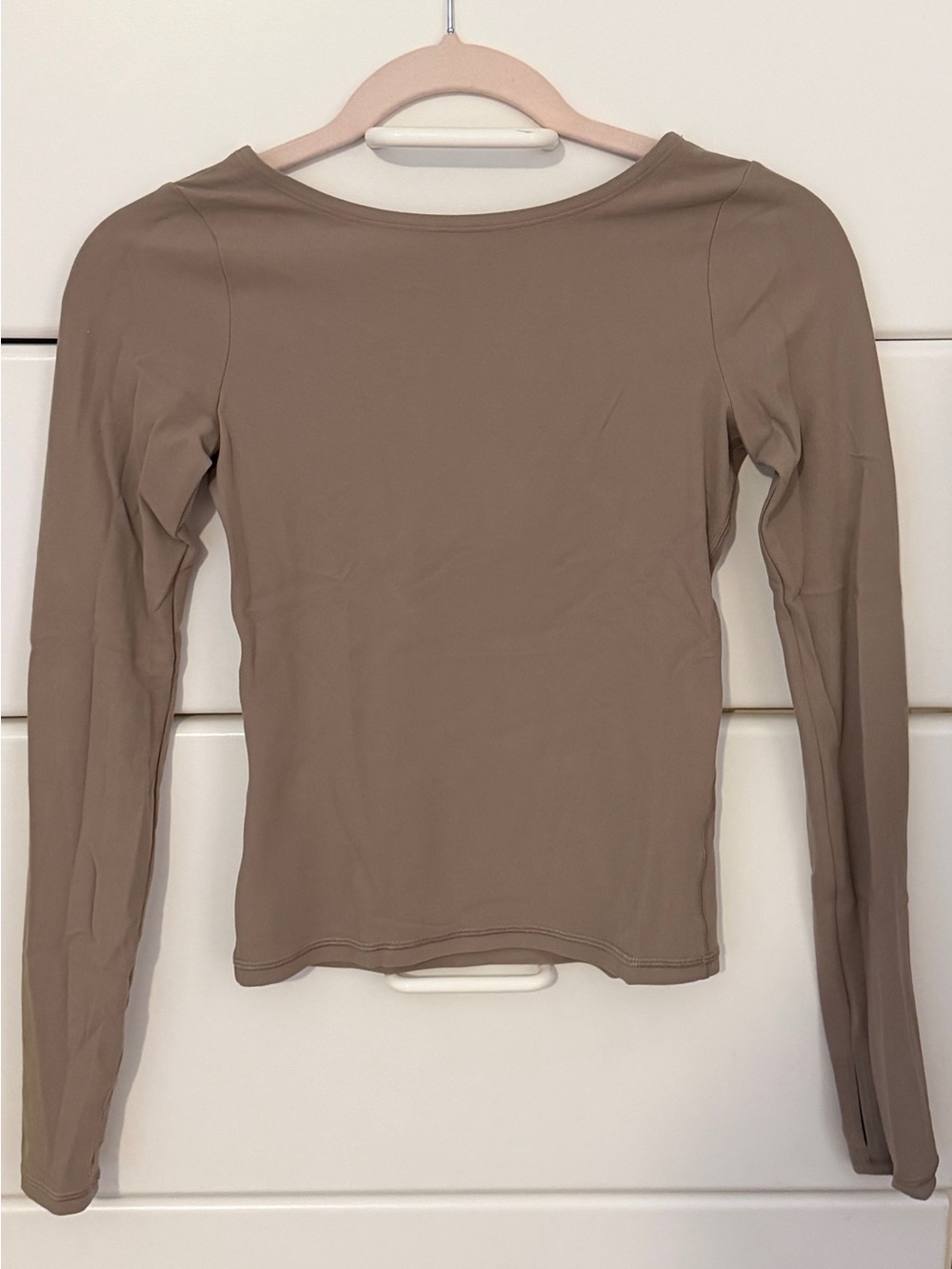 Aritzia Long Sleeve Top - Taupe Brown